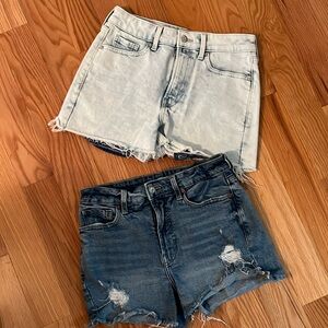 Two Pairs of Old Navy Cut Off Denim Shorts